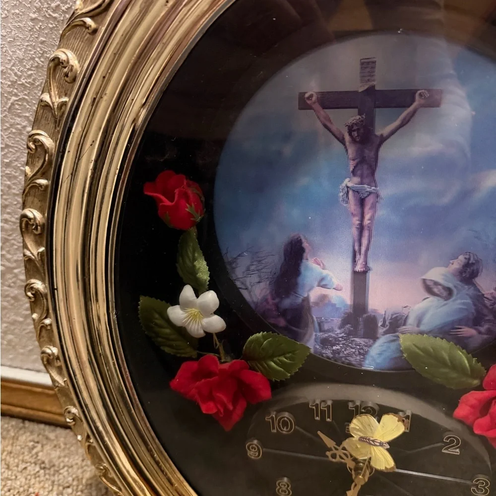 Vintage Jesus Quartz Clock